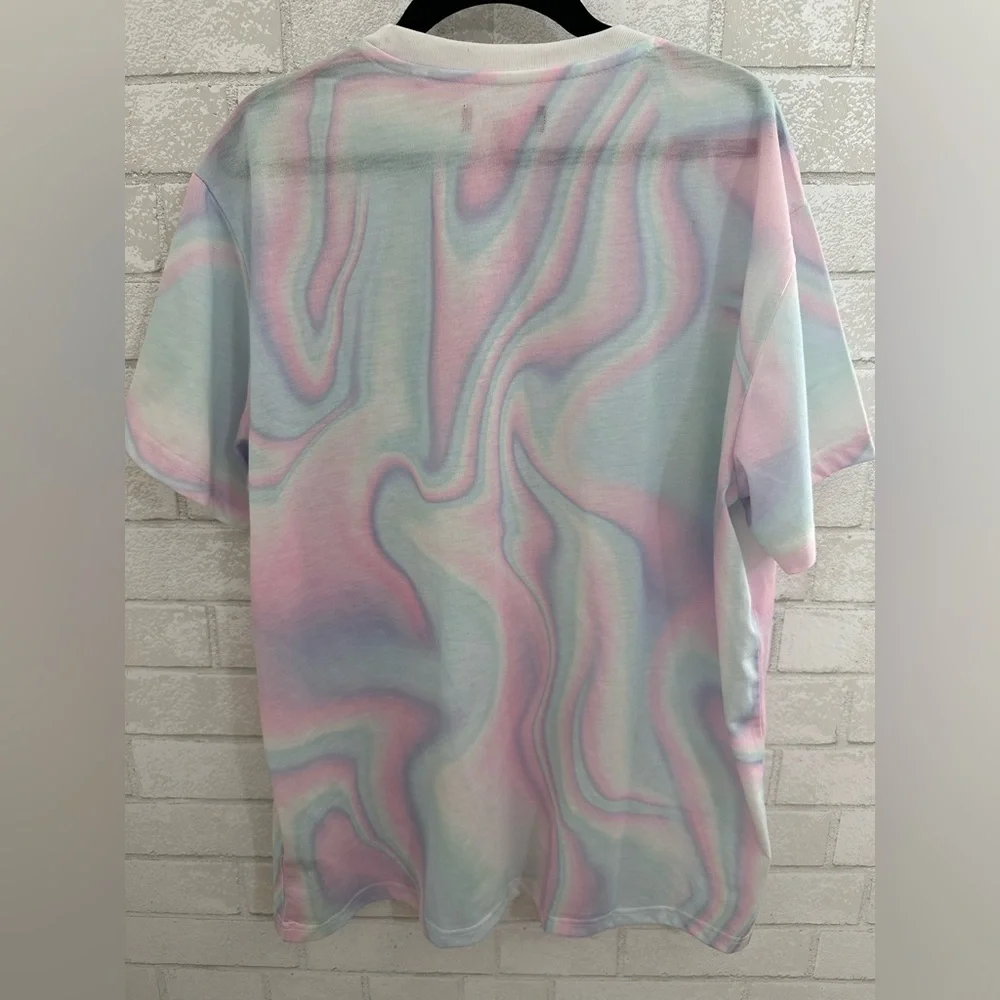 Guess Logo Short Sleeve Pastel Tie-Dye T-Shirt Size L #1884 - Picture 2 of 5